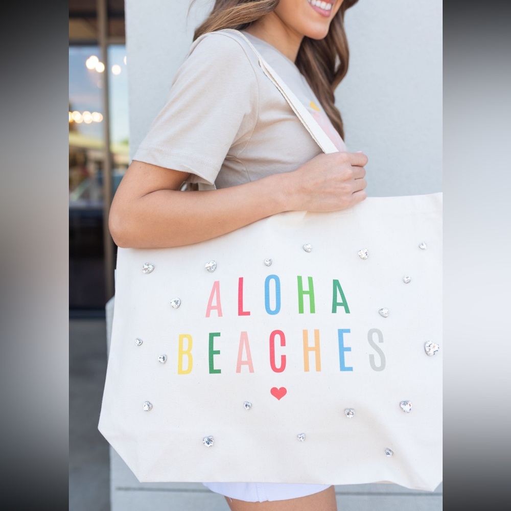 Aloha Beaches canvas tote